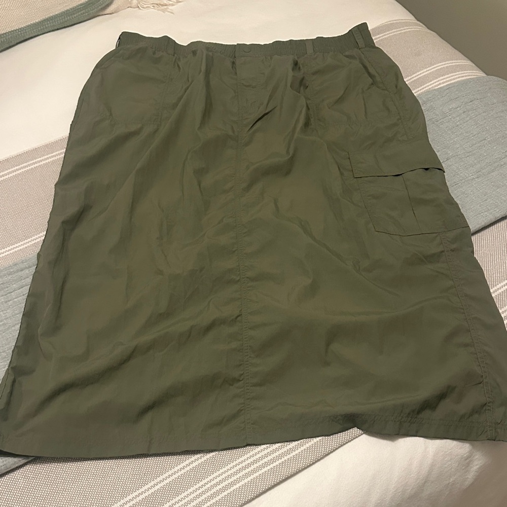 Aerie Khaki A-Line Skirt